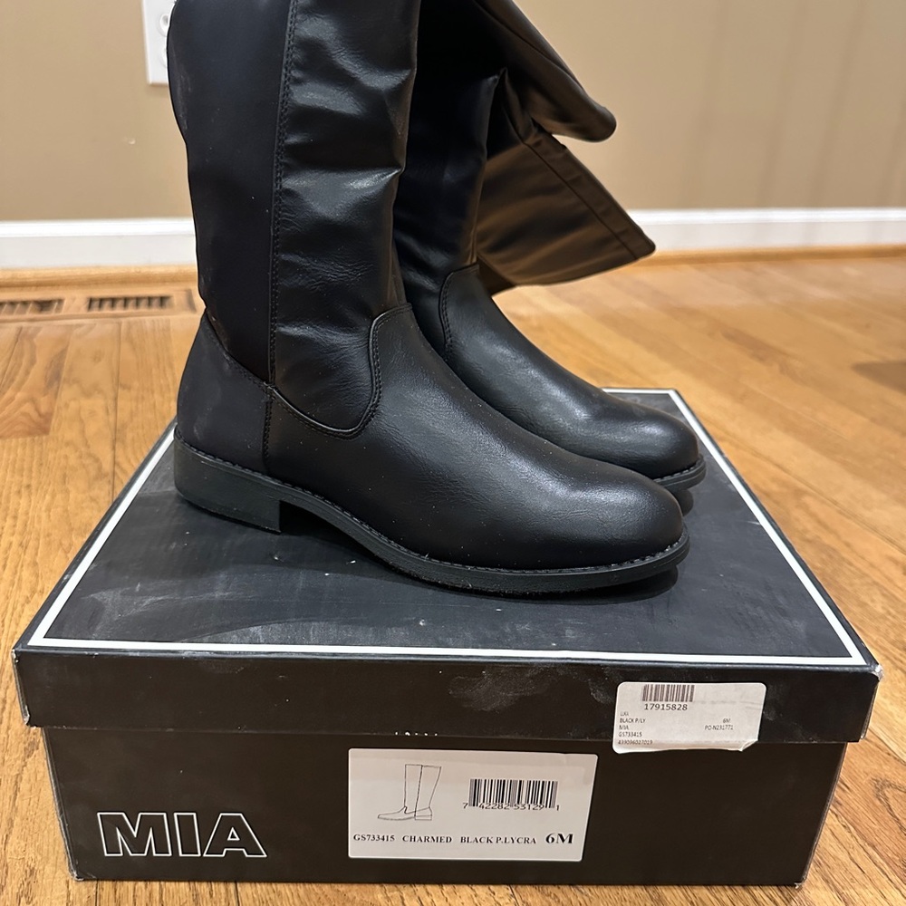 MIA Black Leather Boots